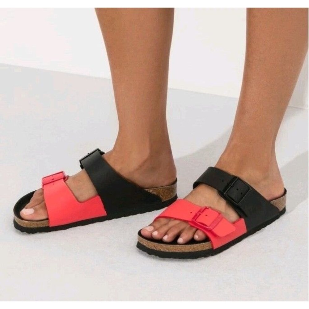 Birkenstock Arizona Split Sandals Men's Size US 8.5, EUR 41 Red/black Summer
